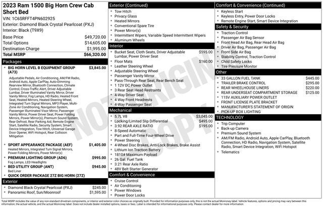 2023 RAM 1500 Big Horn/Lone Star