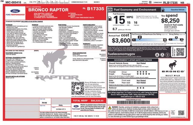 2024 Ford Bronco Raptor