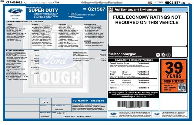2017 Ford F-250SD Platinum