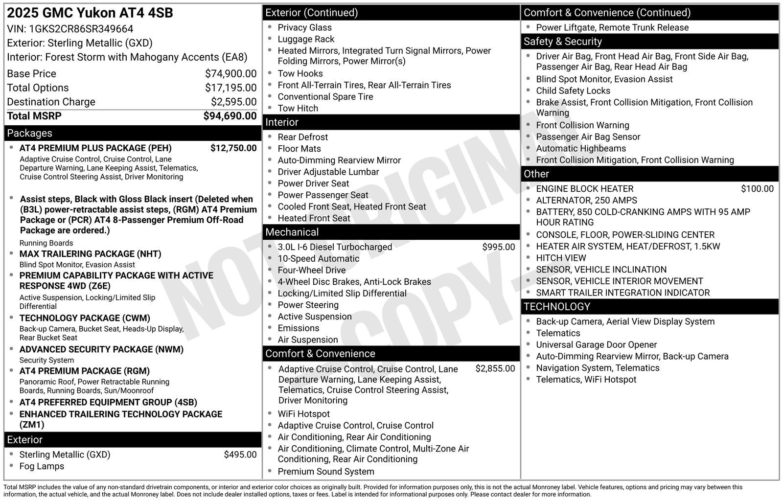 2025 GMC Yukon AT4