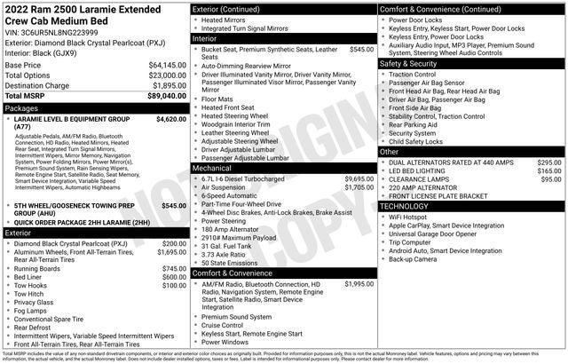 2022 RAM 2500 Laramie