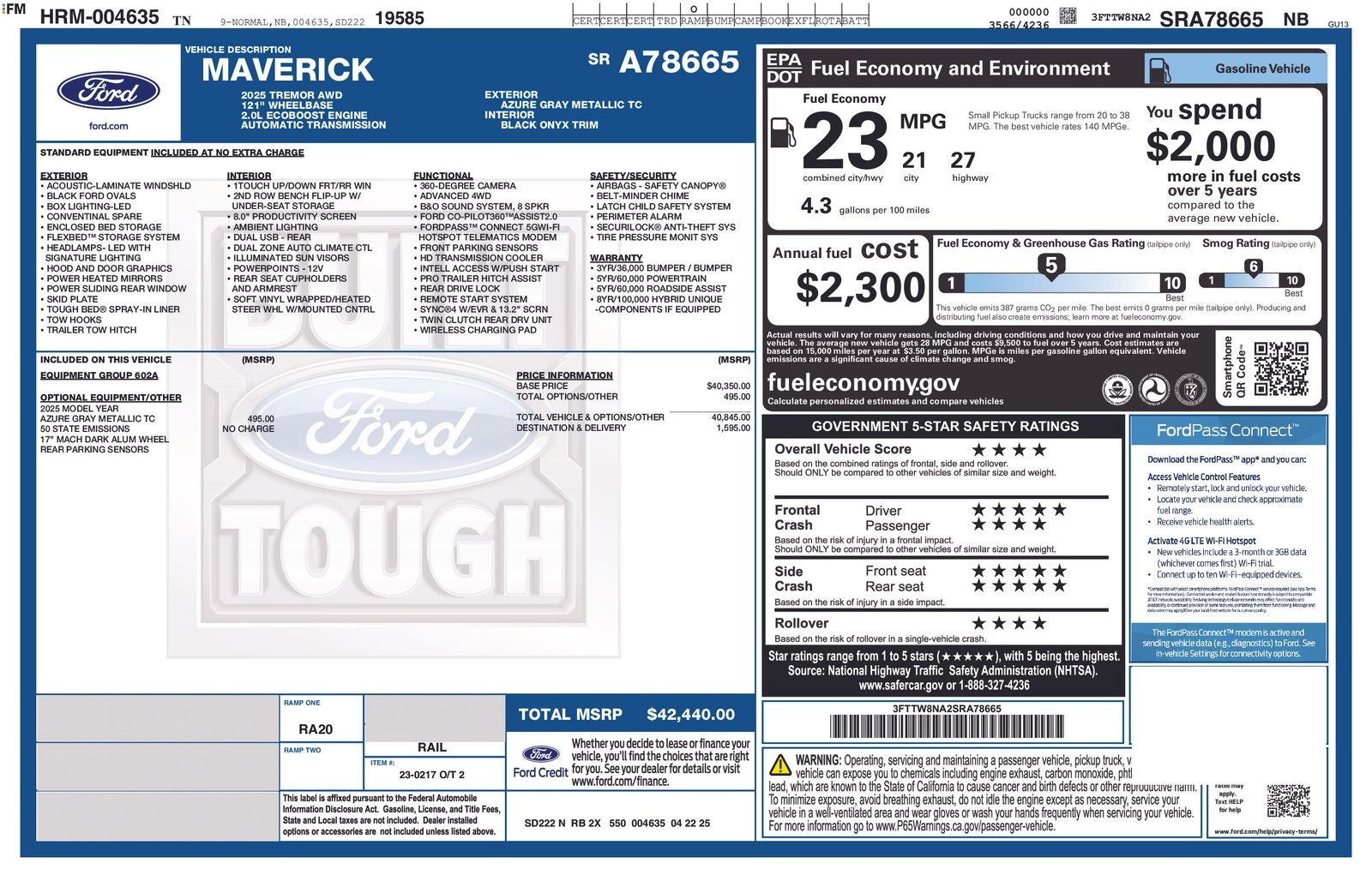 2025 Ford Maverick Tremor
