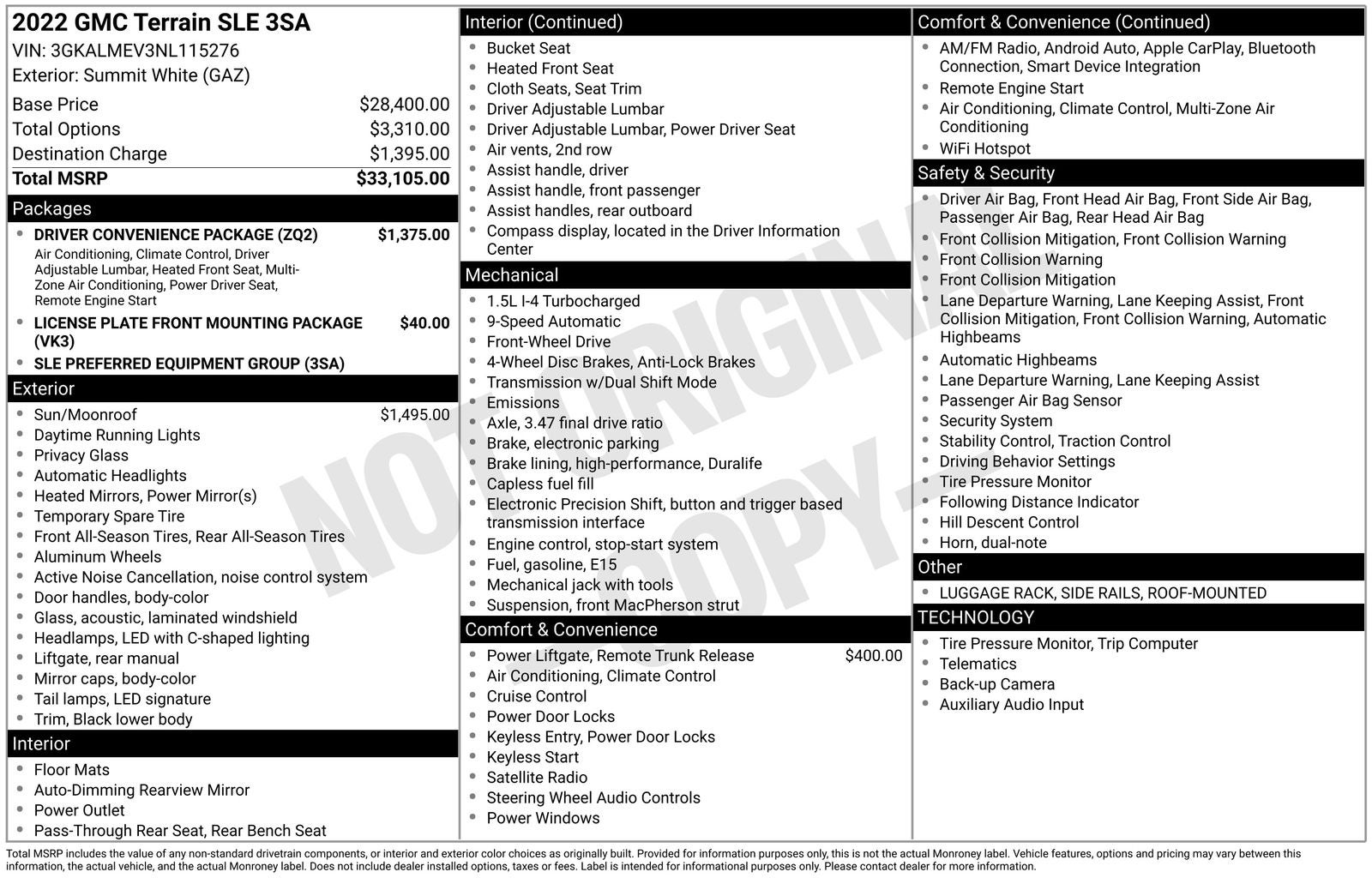 2022 GMC Terrain SLE