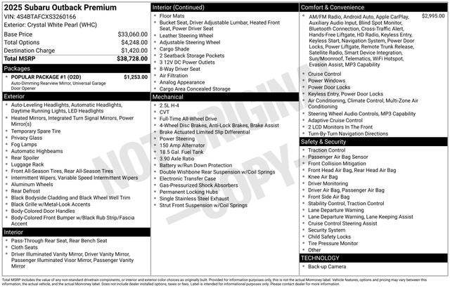 2025 Subaru Outback Premium