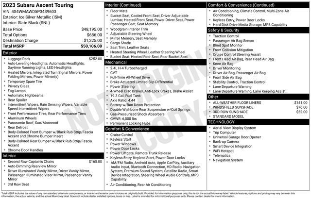 2023 Subaru Ascent Touring