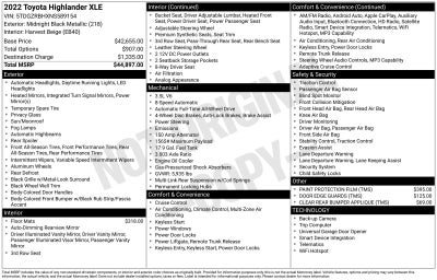 2022 Toyota Highlander XLE