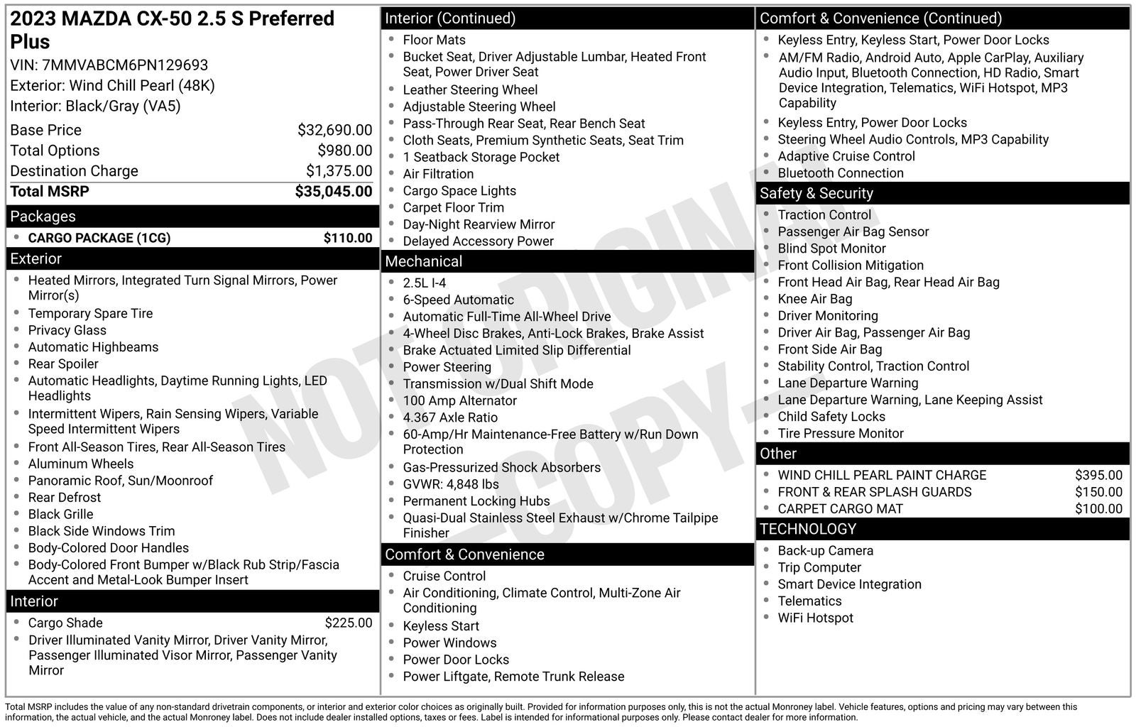 2023 Mazda Mazda CX-50 2.5 S Preferred Plus Package