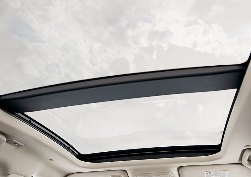 The available panoramic Vista Roof® is shown from inside a 2024 Lincoln Corsair® SUV. | Jenkins & Wynne Lincoln in Clarksville TN
