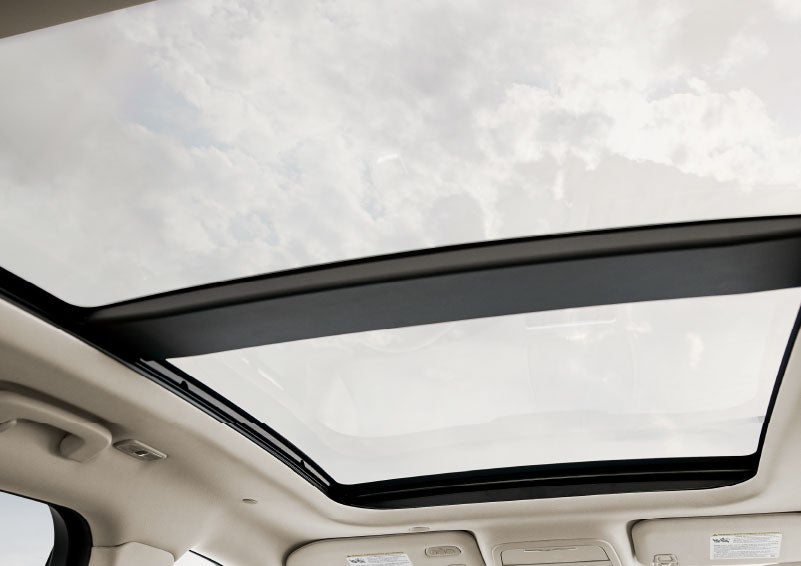 The available panoramic Vista Roof® is shown from inside a 2024 Lincoln Corsair® SUV. | Jenkins & Wynne Lincoln in Clarksville TN