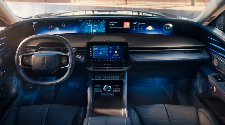A large panoramic display is shown on the dashboard of a 2025 Lincoln Nautilus® SUV | Jenkins & Wynne Lincoln in Clarksville TN