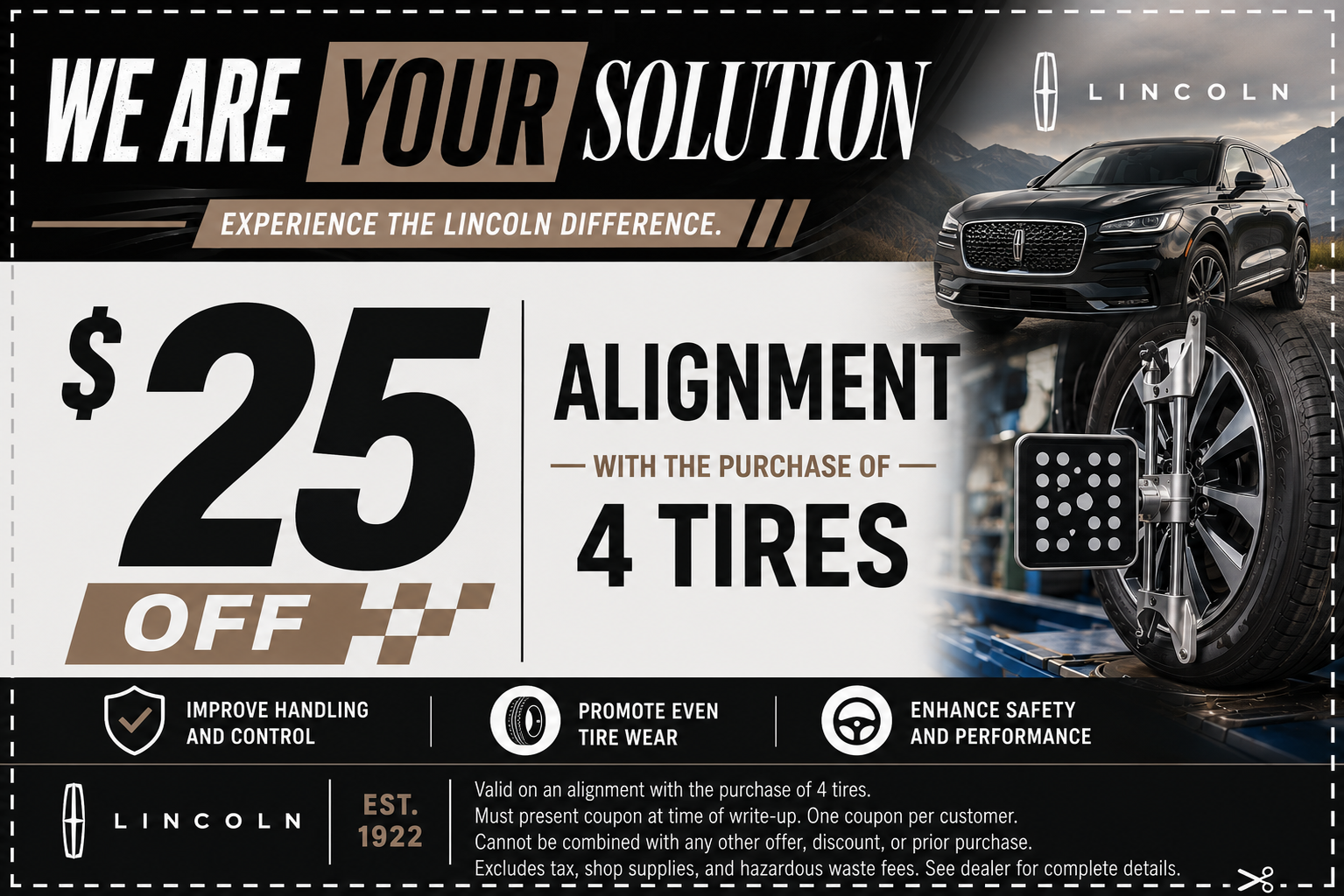 $25 OFF ALIGNMENT