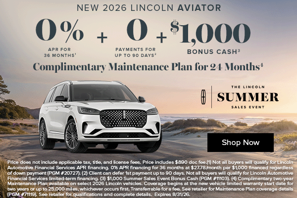 New 2026 Lincoln Aviator 