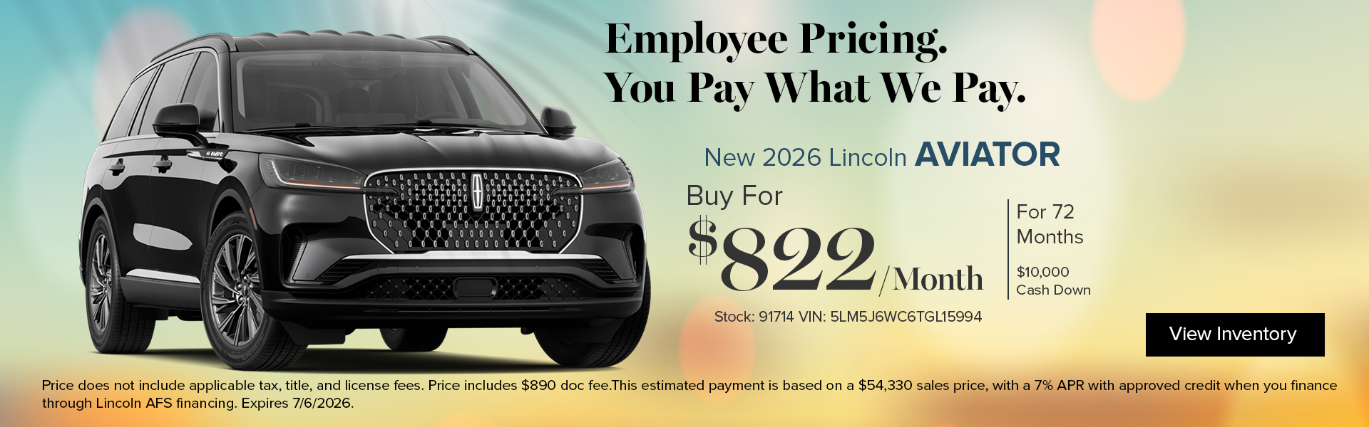 New 2026 Lincoln Aviator 